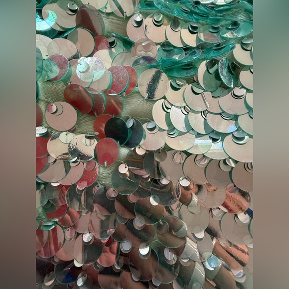 Mac Duggal Sparkling Green Mini Dress - Picture 9 of 11